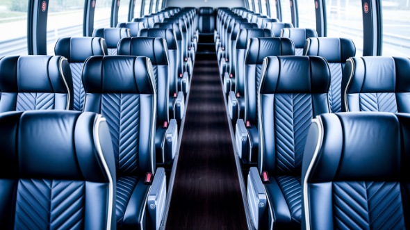 54 passenger charter bus inside schaumburg