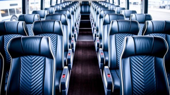 55 passenger charter bus inside schaumburg
